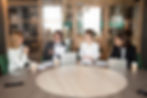 business people discussing new Startup founders presenting a pitch deck to potential inves project executive team meeting